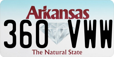 AR license plate 360VWW
