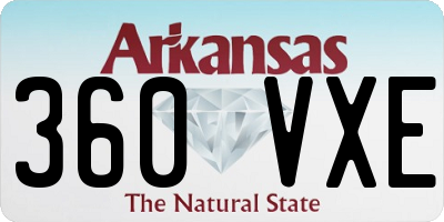 AR license plate 360VXE