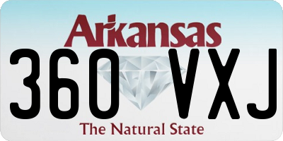 AR license plate 360VXJ