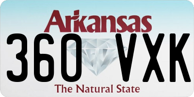 AR license plate 360VXK