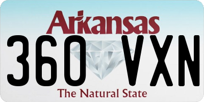 AR license plate 360VXN