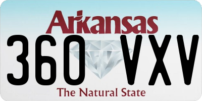 AR license plate 360VXV