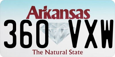 AR license plate 360VXW