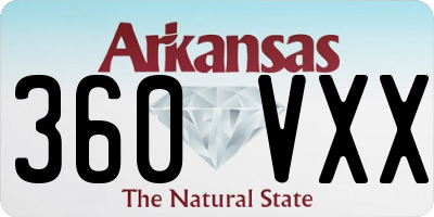 AR license plate 360VXX