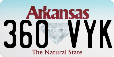 AR license plate 360VYK