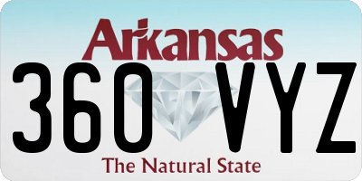 AR license plate 360VYZ