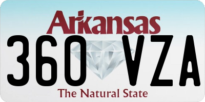 AR license plate 360VZA