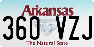 AR license plate 360VZJ