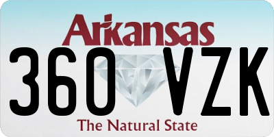 AR license plate 360VZK