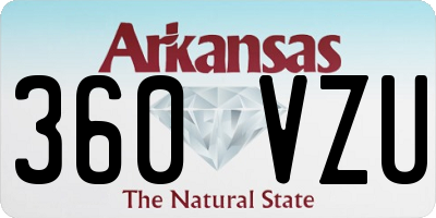 AR license plate 360VZU