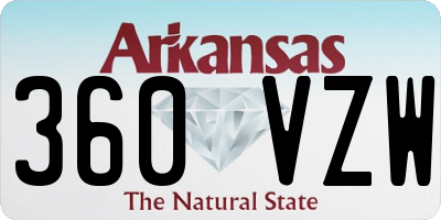 AR license plate 360VZW