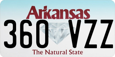AR license plate 360VZZ