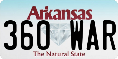 AR license plate 360WAR
