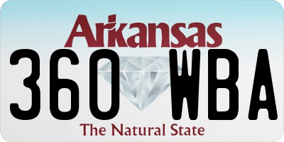AR license plate 360WBA