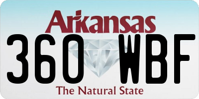 AR license plate 360WBF
