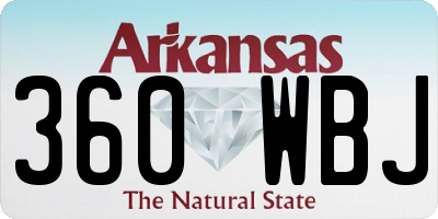 AR license plate 360WBJ