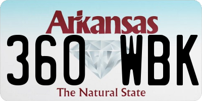 AR license plate 360WBK