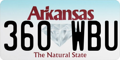 AR license plate 360WBU
