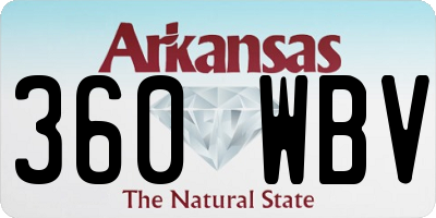 AR license plate 360WBV