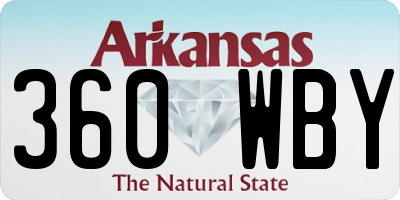AR license plate 360WBY