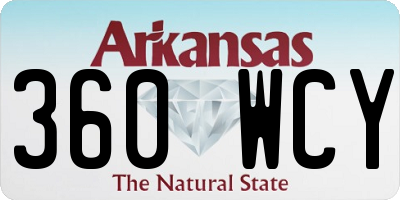 AR license plate 360WCY