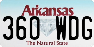 AR license plate 360WDG