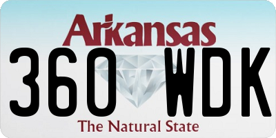 AR license plate 360WDK