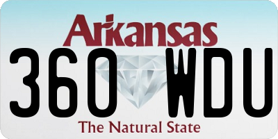 AR license plate 360WDU
