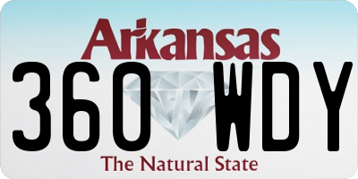 AR license plate 360WDY