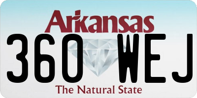 AR license plate 360WEJ