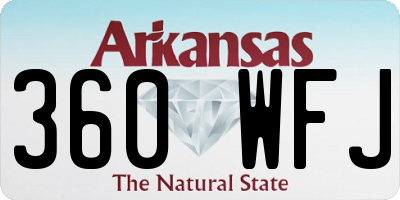 AR license plate 360WFJ