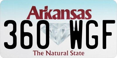 AR license plate 360WGF
