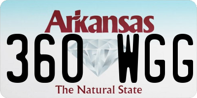AR license plate 360WGG
