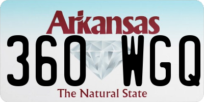 AR license plate 360WGQ