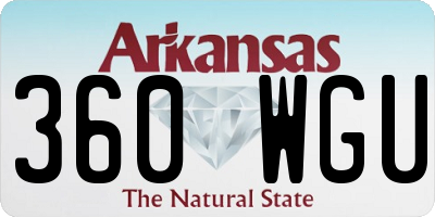 AR license plate 360WGU