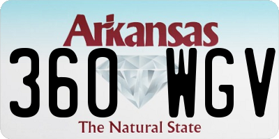 AR license plate 360WGV