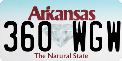 AR license plate 360WGW