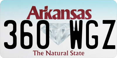 AR license plate 360WGZ