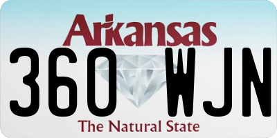 AR license plate 360WJN
