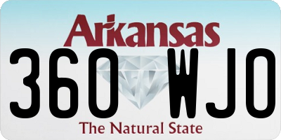 AR license plate 360WJO