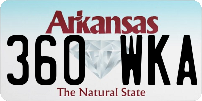 AR license plate 360WKA