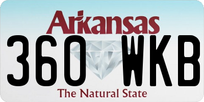AR license plate 360WKB