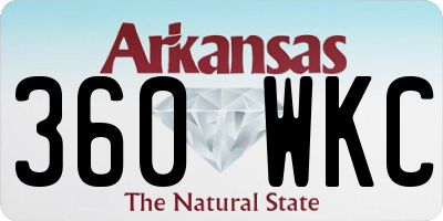 AR license plate 360WKC