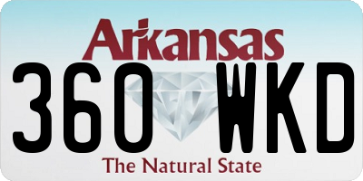 AR license plate 360WKD