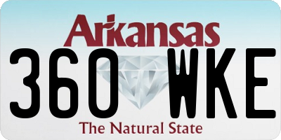 AR license plate 360WKE