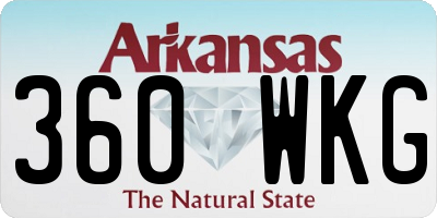AR license plate 360WKG