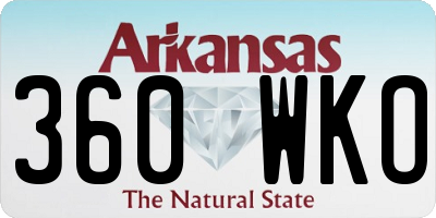 AR license plate 360WKO