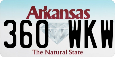 AR license plate 360WKW