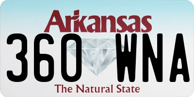 AR license plate 360WNA