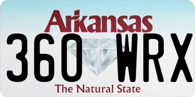 AR license plate 360WRX